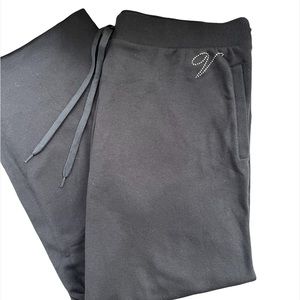NWT VICTORIAS SECRET XXL Black Sweatpants